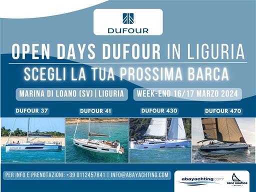 OPEN DAYS DUFOUR in Liguria | Prenota la tua visita - 16/17 Marzo 2024